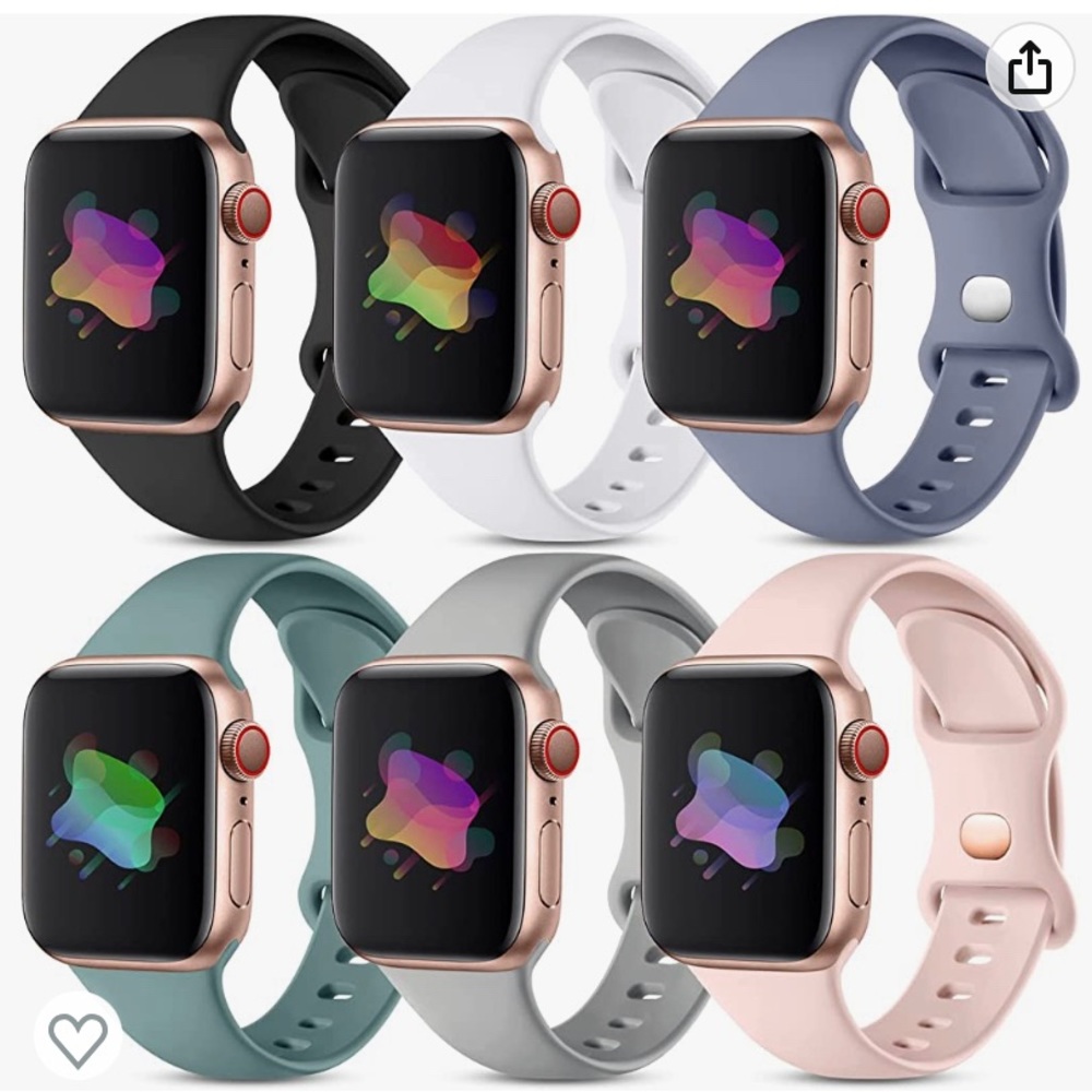 6 Pack Bands Compatible with Apple Watch